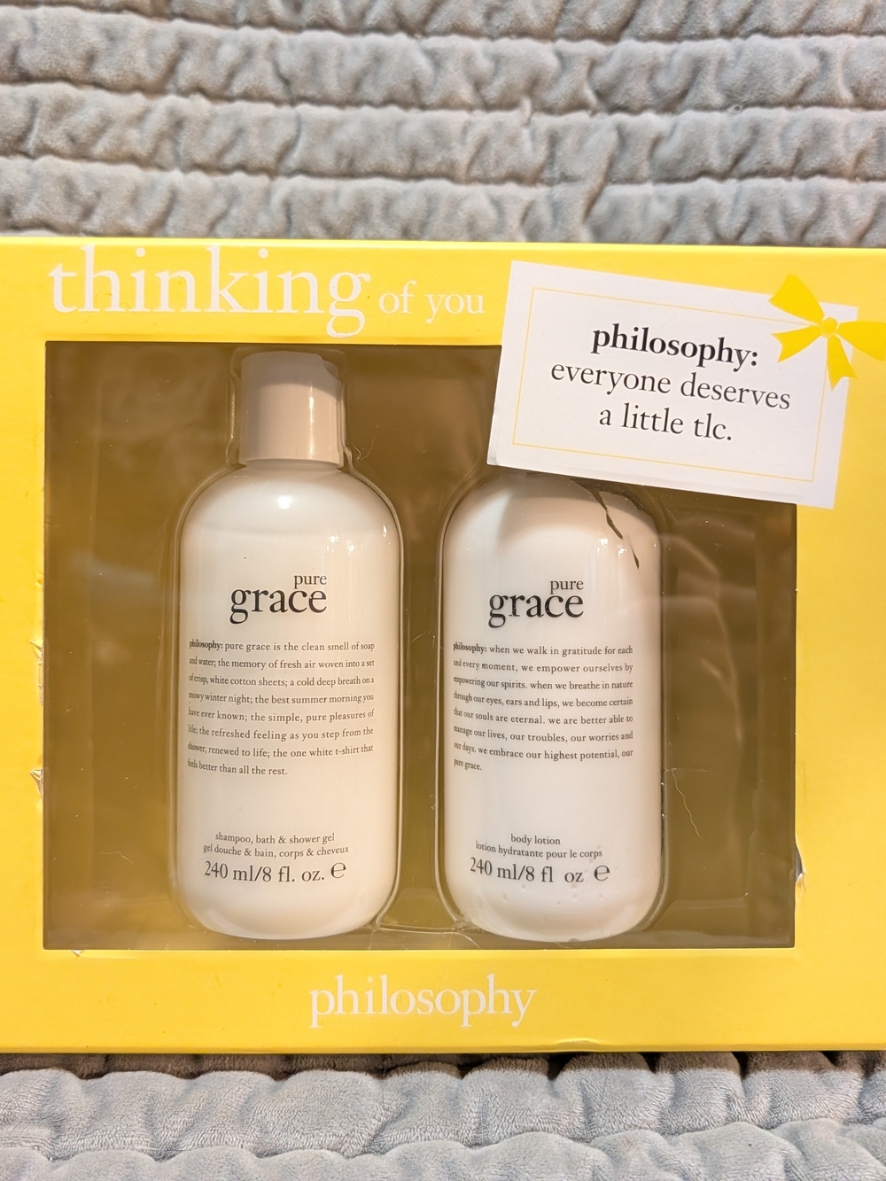 Philosophy Pure Grace Thinking Of You Holiday Set Shower Gel & Body Lotion READ